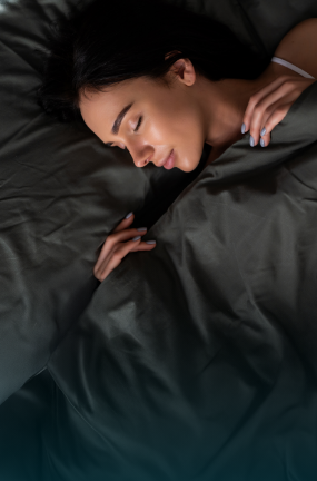 Young woman sleeping soundly