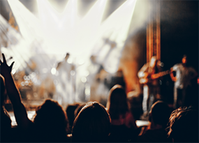 Band performing at a concert